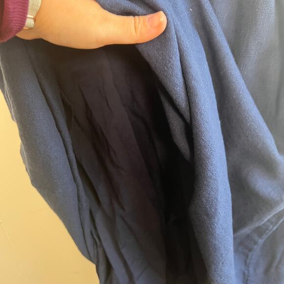 FAHERTY Coast To Coast Midi Dress In Navy sz XS 100% Cotton - Picture 8 of 12